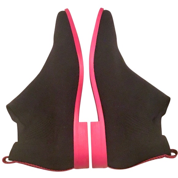 Vivaia Ryan Pro Knit Chelsea Ankle Boot Black Pink Soles Size-41.5/10 - Picture 9 of 14